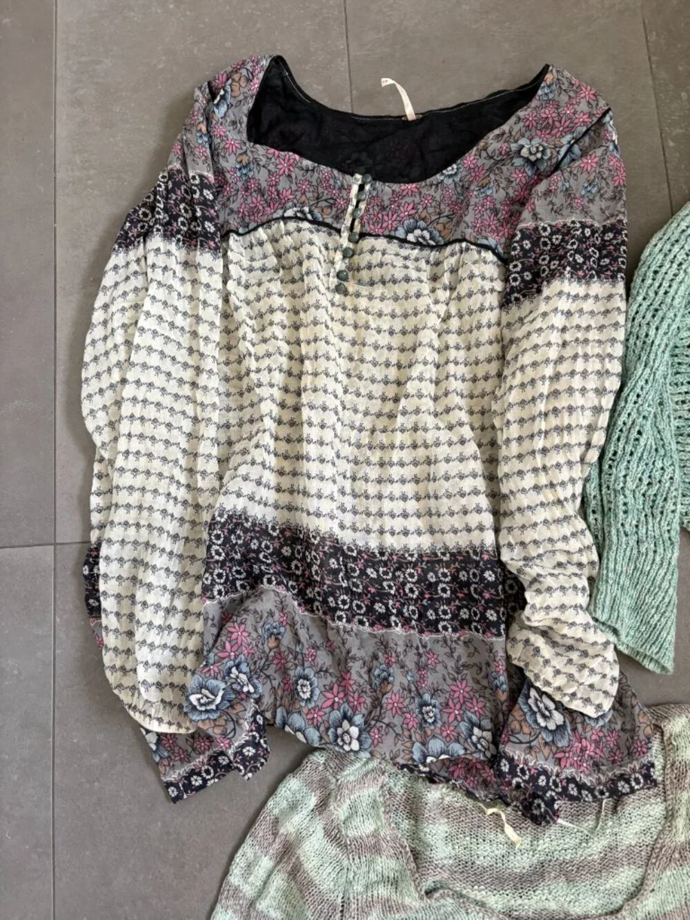 Free People Boho Clothing Bundle – 7 items: Tops, Sweaters & Dresses